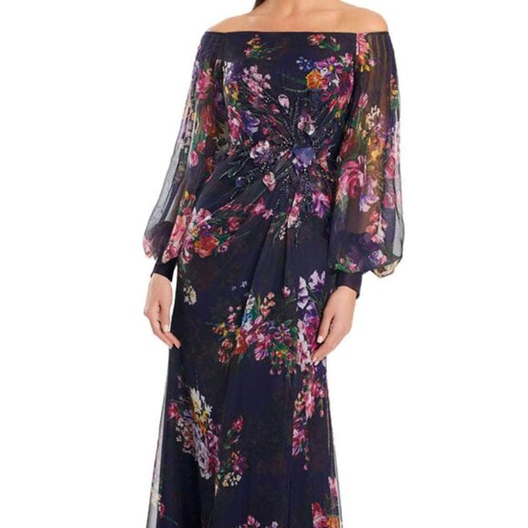 NWT Alexander by Daymor 3045S25 Formal Gown Confettie Bouquet Size 18 - Picture 1 of 6